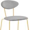 Armen Living Neo Modern Gray Velvet and Gold Metal Leg Dining Room Chairs, PK2 LCNESIGLGRY - alternate 3